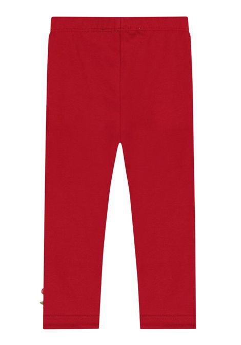 Red cotton leggings for newborns Monnalisa | 31F410NP/MAROSSO