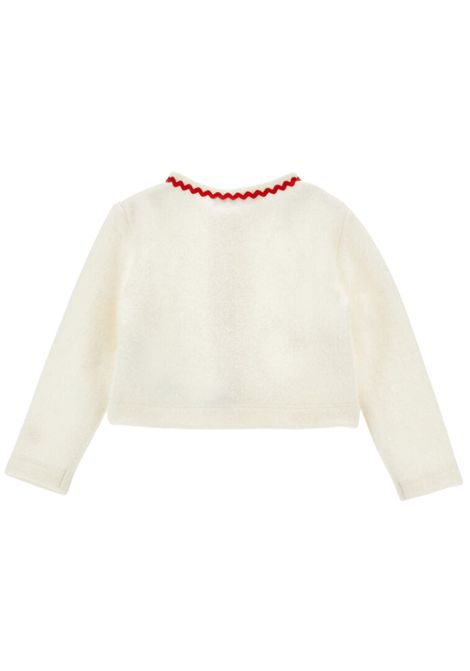 Cardigan neonata panna in lana Monnalisa | 31F8056204/ANPANNA