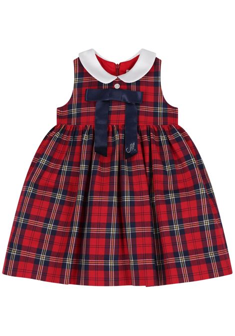 Red cotton baby dress Monnalisa | 31F907/ANROSSO