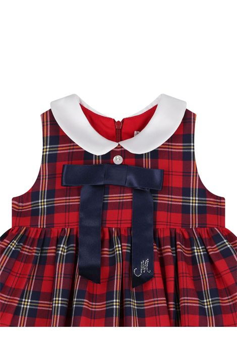 Red cotton baby dress Monnalisa | 31F907/ANROSSO