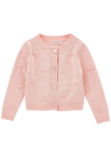 Cardigan neonata in lana e cotone Monnalisa | 37F800/ANROSA
