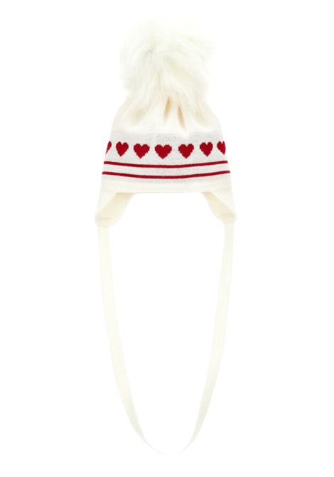 Cream wool baby hat Monnalisa | 39F0096079/ANPANNA