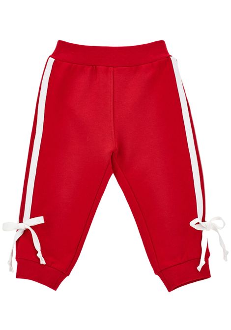 Pantalone neonata rosso in cotone Monnalisa | 39F408/ANROSSO