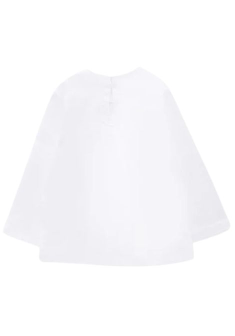T-shirt neonata panna in cotone Monnalisa | 39F605/ANPANNA