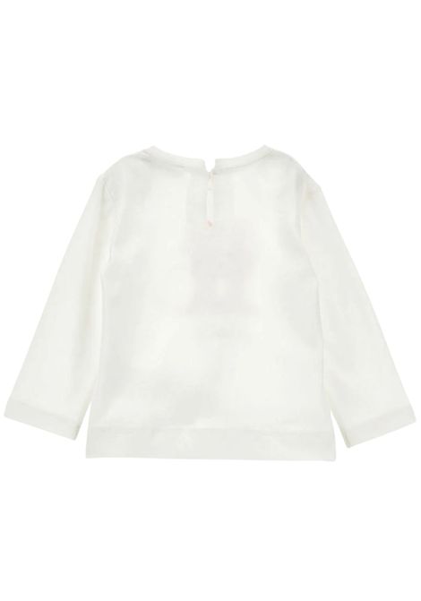 T-shirt neonata panna in cotone Monnalisa | 39F6106005/ANPANNA