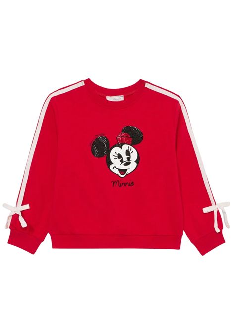 Felpa neonata rossa in cotone Monnalisa | 39F6206004/ANROSSA