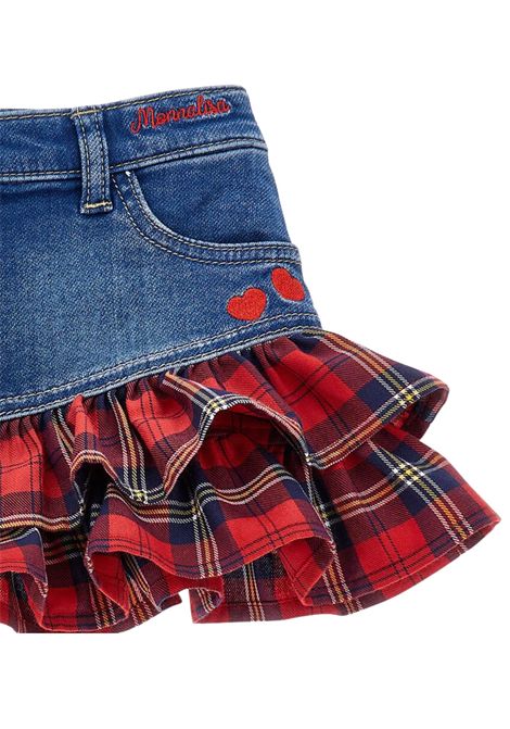 Gonna bambina in cotone denim Monnalisa | 39F7026043/MADENIM/ROSSA