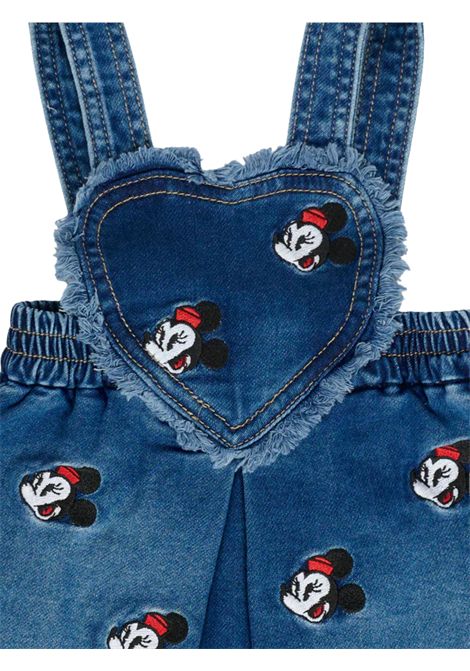 Salopette neonata in cotone denim Monnalisa | 39F7036043/ANDENIM