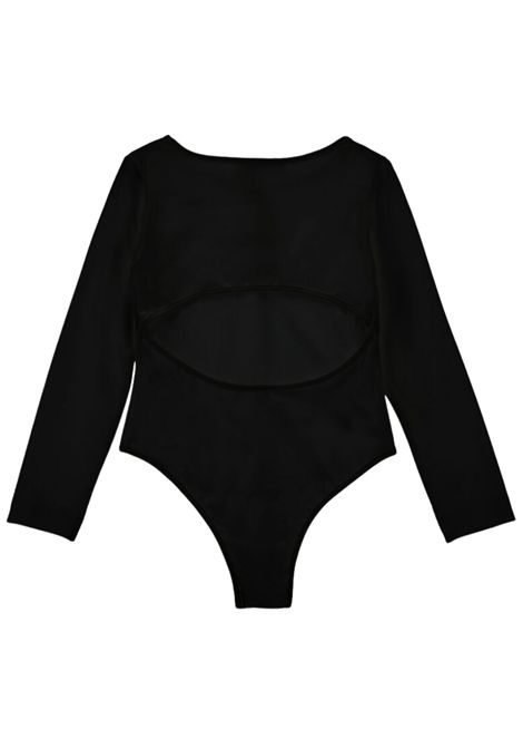 Body bambina nero in cotone Monnalisa | 41F612/ANNERO