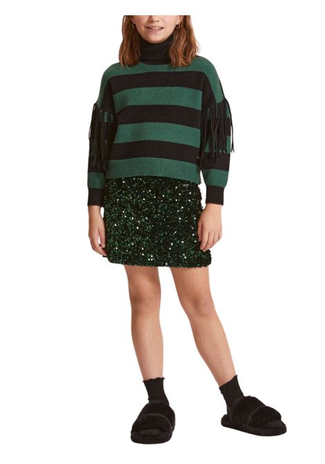 Gonna bambina verde in paillettes Monnalisa | 49F7016049/ANVERDE