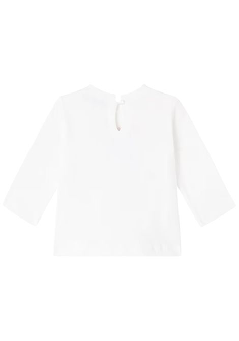 T-shirt neonata bianca in cotone Monnalisa | 60055/MABIANCO