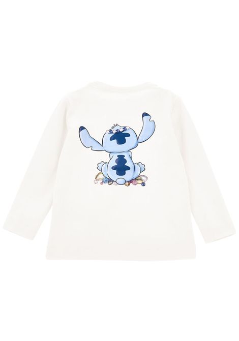 T-shirt bambina bianca in cotone Monnalisa | 6013/MABIANCO