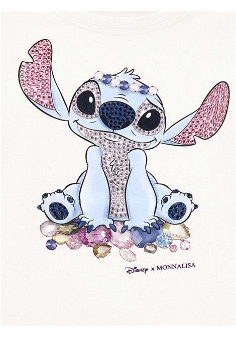 T-shirt bambina bianca in cotone Monnalisa | 6013/MABIANCO