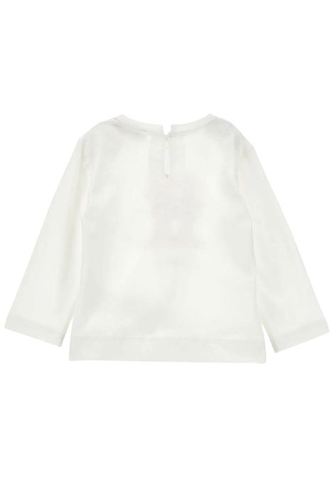 T-shirt neonata panna in cotone Monnalisa | 69F6026005/ANPANNA