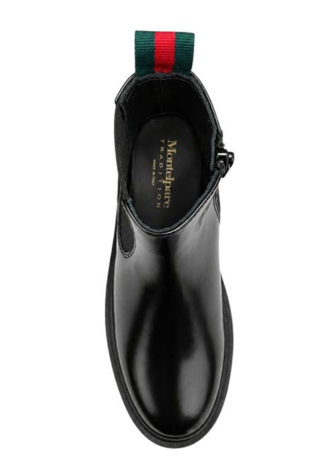 Unisex black leather shoes MONTELPARE | MT14502/PIANERO