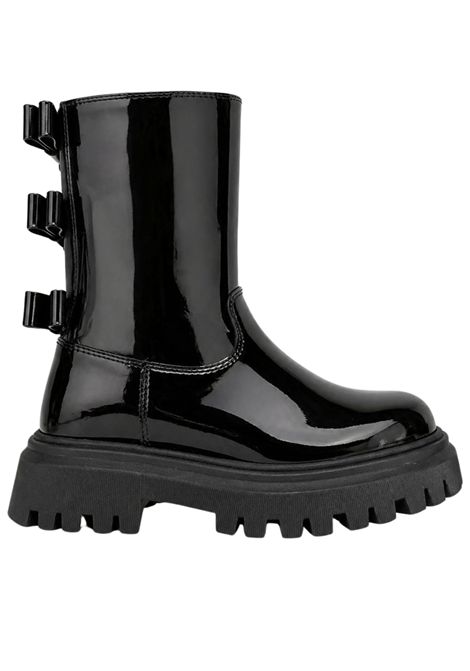 Black leather boots for girls MONTELPARE | MT7153/PIANERO