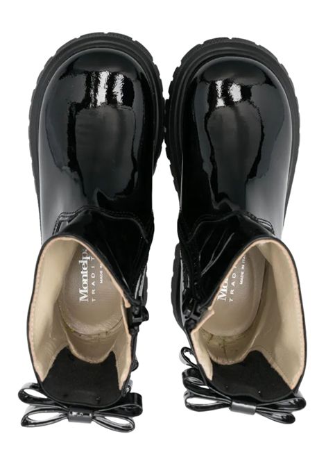 Black leather boots for girls MONTELPARE | MT7153/PIANERO