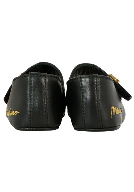 Black leather baby ballerina Moschino | 81803/PIANERO