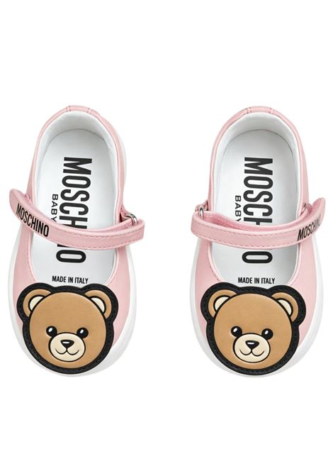 Scarpe bambina rosa in pelle Moschino | 81832/PIAROSA