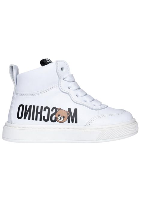 Scarpe unisex bianche in pelle Moschino | 81844BIANCO