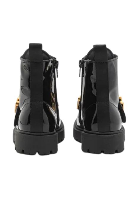 Black leather ankle boots for girls Moschino | 81875/PIANERO