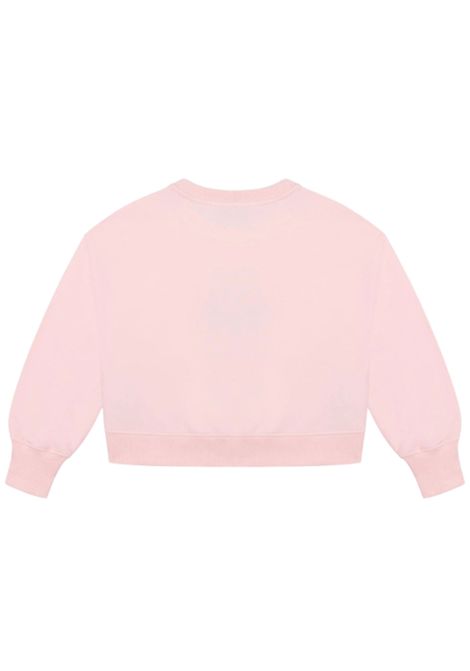 Pink cotton sweatshirt for girls Moschino | HDF06G/CEROSA