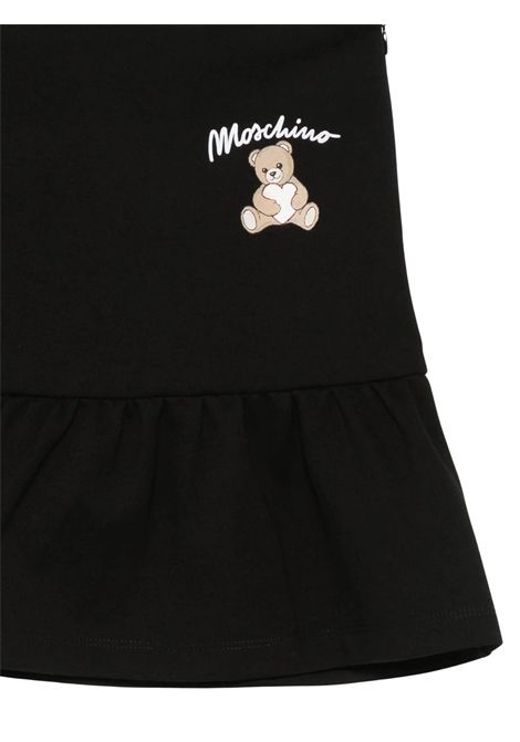 Black viscose skirt for girls Moschino | HDJ03W/CENERO