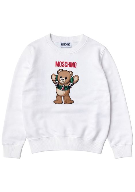 Unisex cream cotton sweatshirt Moschino | HQF08V/CEPANNA