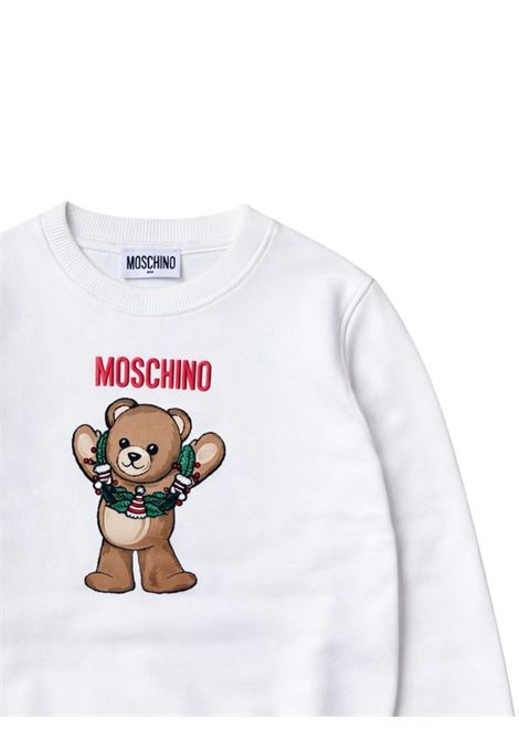 Unisex cream cotton sweatshirt Moschino | HQF08V/CEPANNA