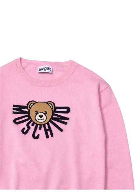 Maglione bambina in lana e cotone Moschino | HUW01A/CEROSA
