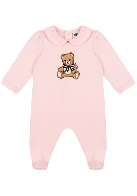 Pink cotton baby girl set Moschino | MDY01A/CEROSA