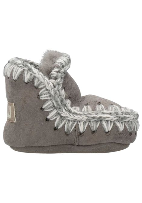 Gray suede Eskimo shoes for newborns Mou | FI101000A/PIAGRIGIO