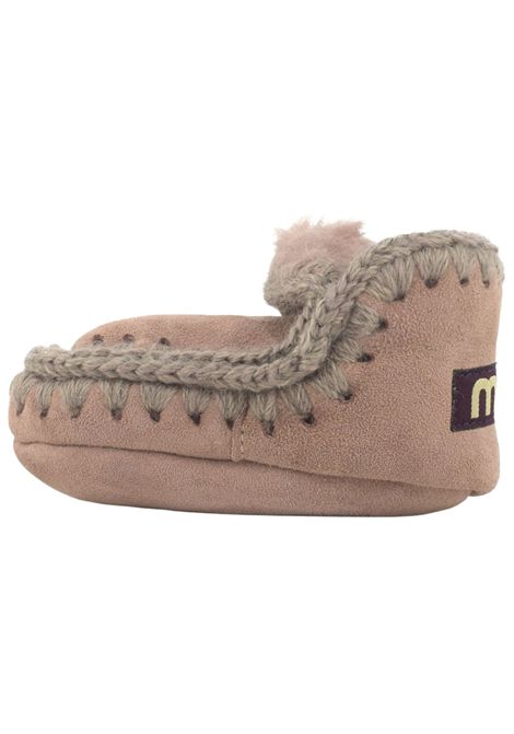 Baby girl's pink suede Eskimo shoes Mou | FI101000A/PIAROSA
