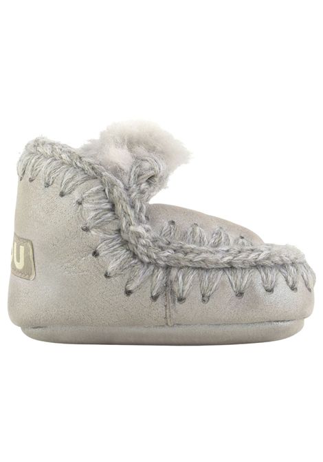 Silver suede baby Eskimo shoes Mou | FI101000C/PIAARGENTO