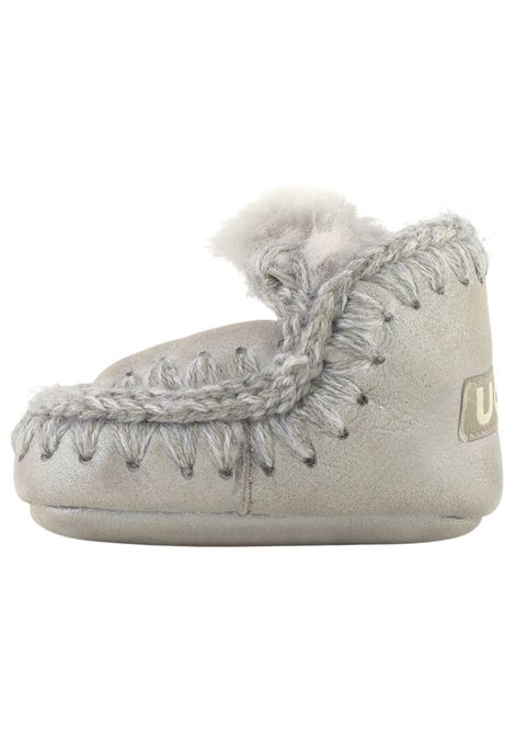 Silver suede baby Eskimo shoes Mou | FI101000C/PIAARGENTO