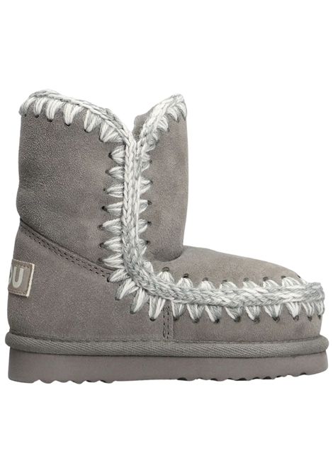 Girls' Eskimo Shoes in Gray Suede Mou | FK101000A/PIAGRIGIO