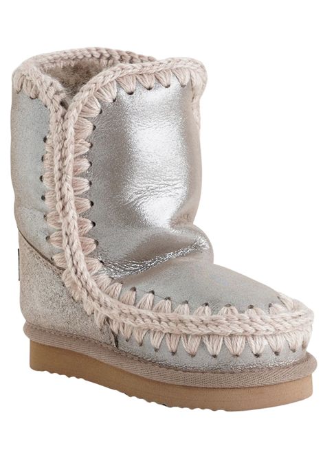 Pink laminated Eskimo boot Mou | FK101000C/PIAMGEGRY