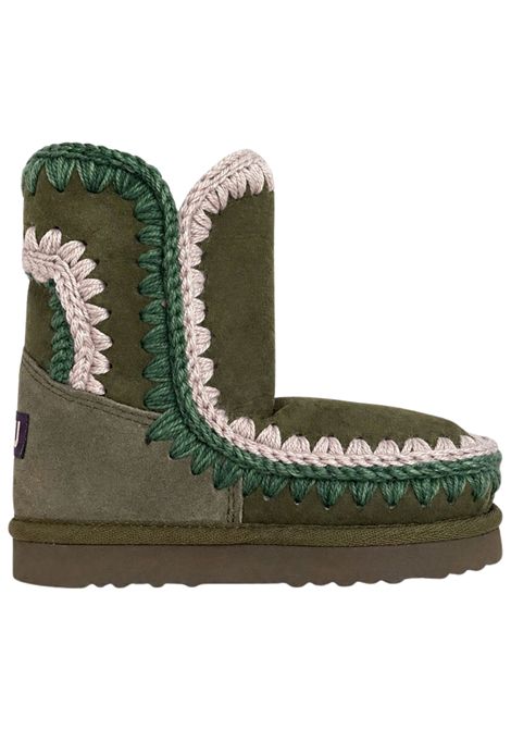 Stivaletto Eskimo verde in camoscio Mou | FK101042A/PIAVERDE