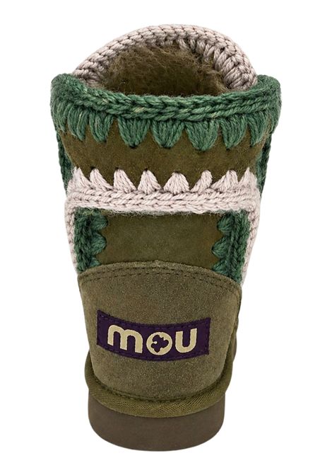 Stivaletto Eskimo verde in camoscio Mou | FK101042A/PIAVERDE
