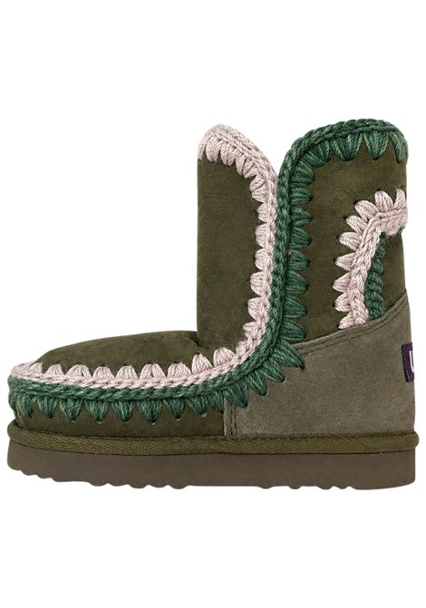Stivaletto Eskimo verde in camoscio Mou | FK101042A/PIAVERDE
