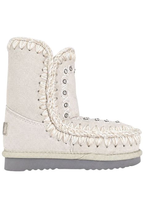 Stivaletto Eskimo sabbia con strass Mou | FK101043A/PIASABBIA