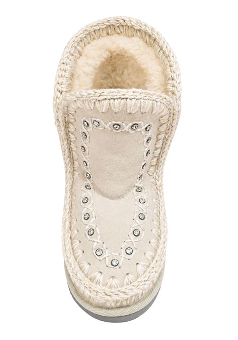 Stivaletto Eskimo sabbia con strass Mou | FK101043A/PIASABBIA