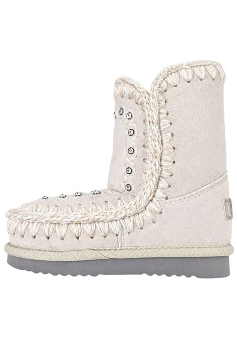 Stivaletto Eskimo sabbia con strass Mou | FK101043A/PIASABBIA