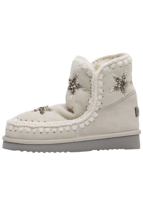 Stivaletto Eskimo sabbia con strass Mou | FW101077A/PIASABBIA