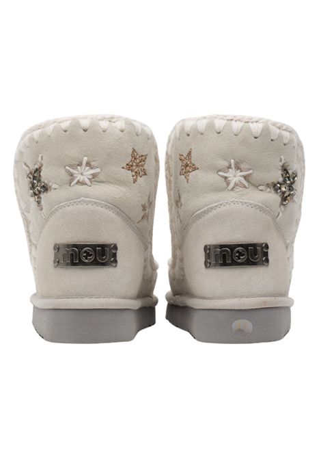 Stivaletto Eskimo sabbia con strass Mou | FW101077A/PIASABBIA
