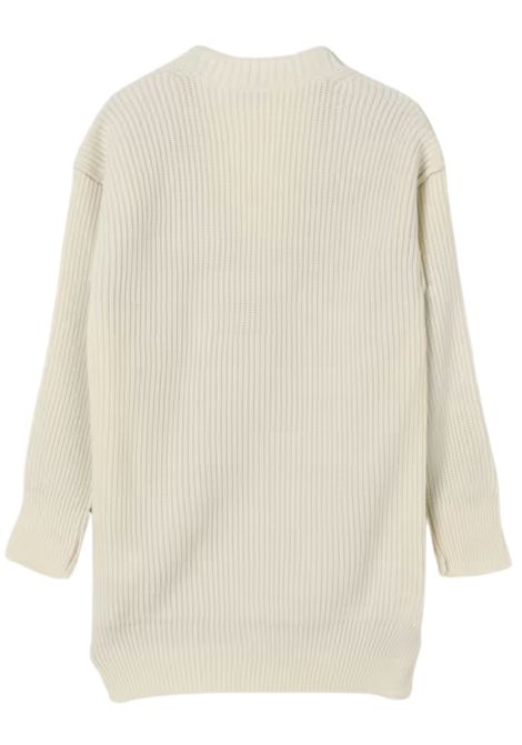 Cardigan bambino beige in lana MSGM | F5MSJGCA076/CEBEIGE