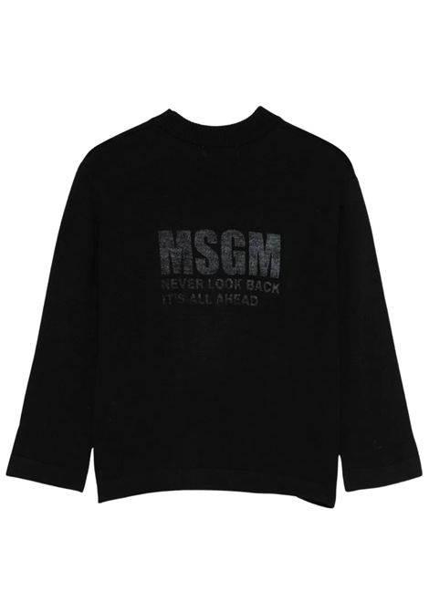 Maglione unisex nero in lana MSGM | F5MSJUJP086/CENERO