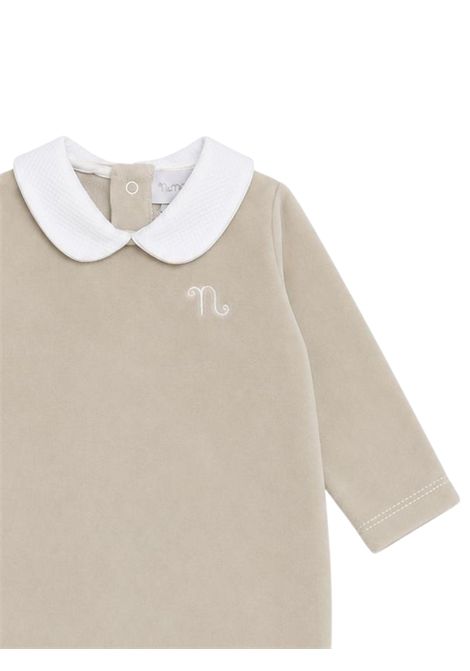 Tutina neonato beige in velluto NANAN | CON049BEIGE
