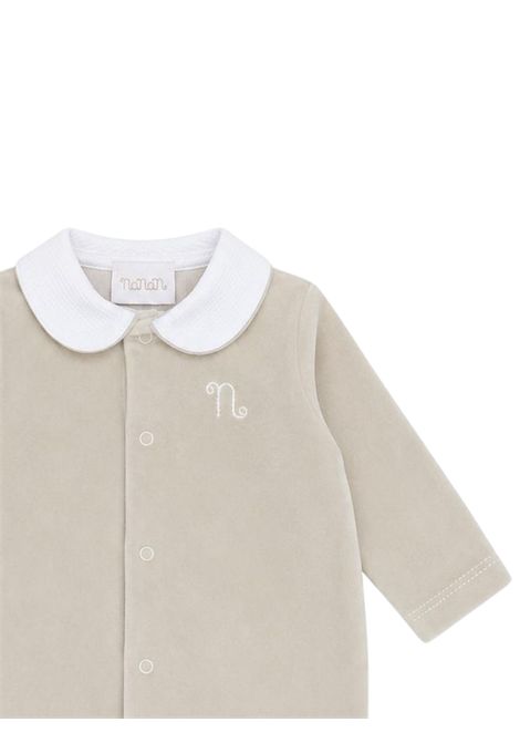Tutina neonato beige in velluto NANAN | CON051BEIGE