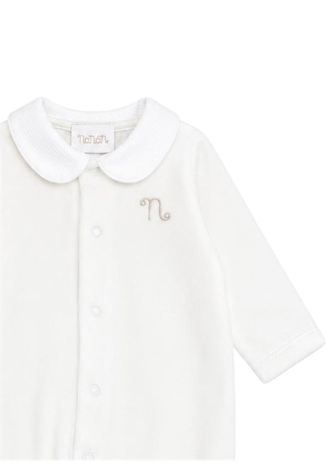 Tutina neonato panna in velluto NANAN | CON051PANNA